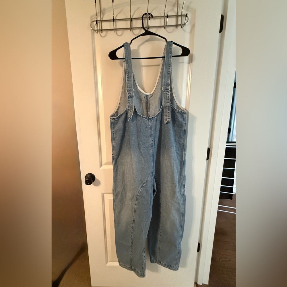 We The Free Blue Denim Overall Barrel Jean Apparel M - Picture 3 of 7